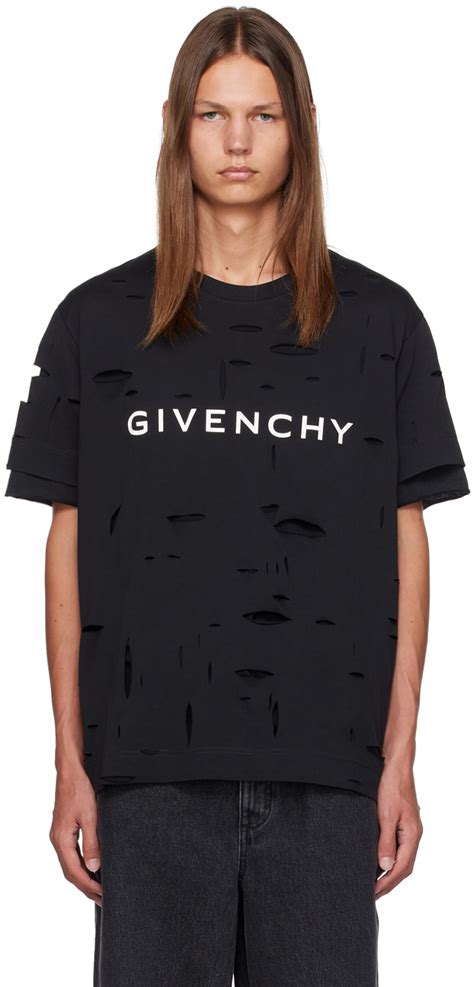 givenchy t shirt dress replica|givenchy distressed t shirt.